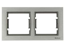 Рамка 2-ая горизонтальная алюминий ELITRA, MUTLUSAN