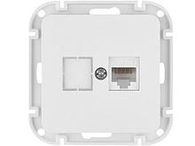Розетка 1-ая компьютерная (скрытая) белая, Astrum, BYLECTRICA