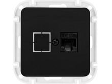 Розетка 1-ая компьютерная (скрытая) карбон, Astrum, BYLECTRICA