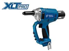 Аккум. заклепочный пистолет BULL CRG 1018 в кор. XLTpro SOLO, БЕСЩЕТ., 25 мм, 10000 Н