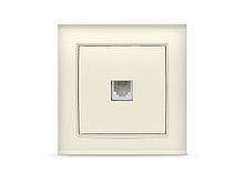 Розетка 1-ая телефонная (скрытая) слоновая кость, Бриллиант, UNIVersal