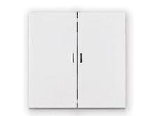 Выключатель 2 клав. (cкрытый, узел, 10А) со световой индикацией белый, Carre, BYLECTRICA