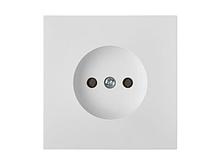 Розетка 1-ая (скрытая, б/з) белая, Carre, BYLECTRICA