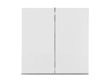 Выключатель 2 клав. (cкрытый, узел, 10А) белый, Carre, BYLECTRICA