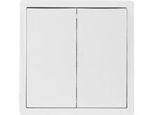 Выключатель 2 клав. (cкрытый, 10А) белый, Carre, BYLECTRICA