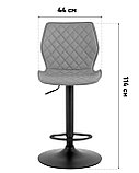 Стул барный Stool Group Dome, экокожа, серый, фото 10