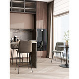 Стул Stool Group Одди велюр тёмно-серый ножки из металла в черном цвете, фото 4