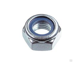 Гайка М6 со стопорным кольцом, цинк, DIN 985 (100 шт в пласт. конт.) STARFIX