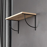 Полкодержатель металлический 250*250*20*3, черный, фото 3