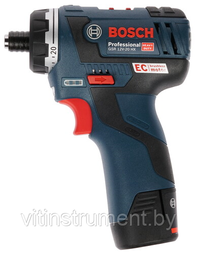 Дрель-шуруповерт аккумуляторная BOSCH GSR 12V-20 HX Professional (06019D4102)