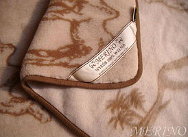 Шерстяной плед Camel Сахара. Размер 180х200