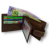 Компактный кошелёк портмоне коричневый L570-207 brown, фото 6