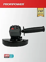Угловая шлифмашина аккумуляторная бесщеточная Profipower MKDGA-18V (без АКБ), фото 3
