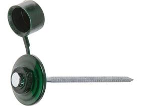 Гвоздь кровельный 2.8х70 мм с пласт. шляпкой, зеленый (100 шт в пласт. конт.) STARFIX