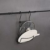 Корзина (полка) для крышек на трубу d16 черная, фото 3