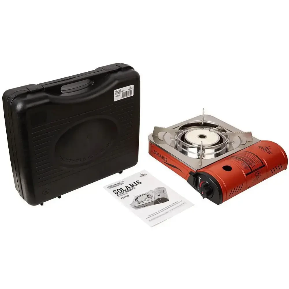 Плита туристическая Tourist газовая, Solaris, TS-700, в кейсе