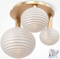 Cветильник потолочный Maytoni Modern Reels MOD268CL-03G, IP20, золото, белый
