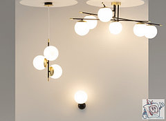 Cветильник потолочный Maytoni Modern Nostalgia MOD048CL-06G, IP20, черный с золотом, белый