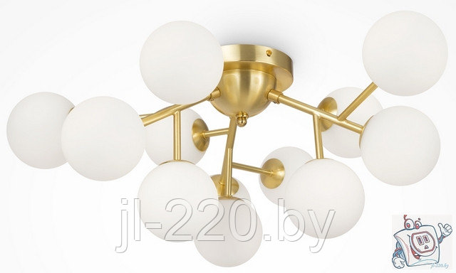 Cветильник потолочный Maytoni Modern Dallas MOD545CL-12BS, IP20, золото, белый