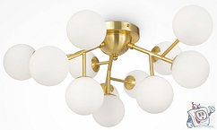 Cветильник потолочный Maytoni Modern Dallas MOD545CL-12BS, IP20, золото, белый