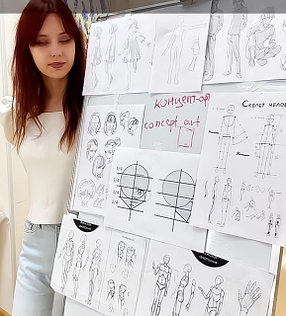 Студия рисования комиксов, манга, мультфильма