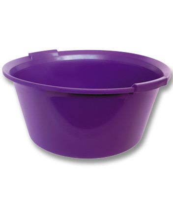 Таз пл.20л круглый с ручками, цвета микс