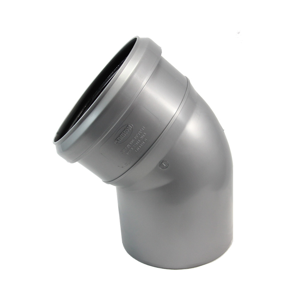 Отвод ПП 45° для внутренней канализации DN 40 мм Sinikon Standart (Италия/Россия)