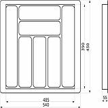 Вкладыш для столовых приборов 600 мм (540*430), черно-золотой мрамор, фото 2