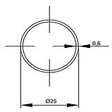 Труба d25 L-3000, хром, фото 2