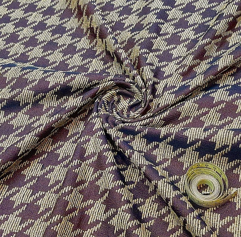 Ткань костюмная (крупная гусиная лапка коричневого цвета), фото 2