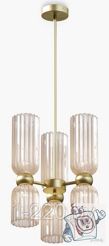 Светильник подвесной Maytoni Modern Antic MOD302PL-06CG, IP20, золото, коньячный