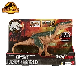 Фигурка динозавра Mattel Baryonyx из серии «Jurassic World Epic Attack», двойной урон, свет и звук HTP68