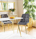 Стол обеденный SIGNAL CERES эффект белого мрамора/золотой 140/80, фото 6