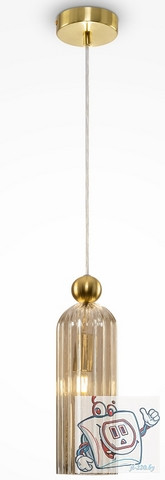 Светильник подвесной Maytoni Modern Antic MOD302PL-01CG, IP20, золото, коньячный