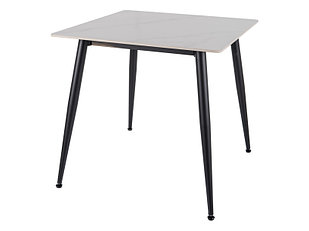 Стол обеденный SIGNAL RION белый лак/черный 80/80