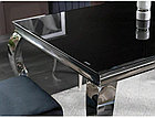 Стол обеденный SIGNAL PRINCE черный/хром 150/90, фото 5
