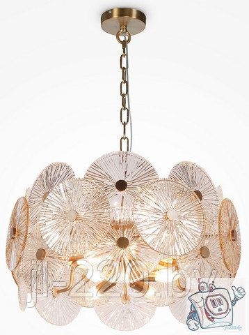 Светильник подвесной Maytoni Modern Aster MOD007PL-08G, IP20, золото, янтарный