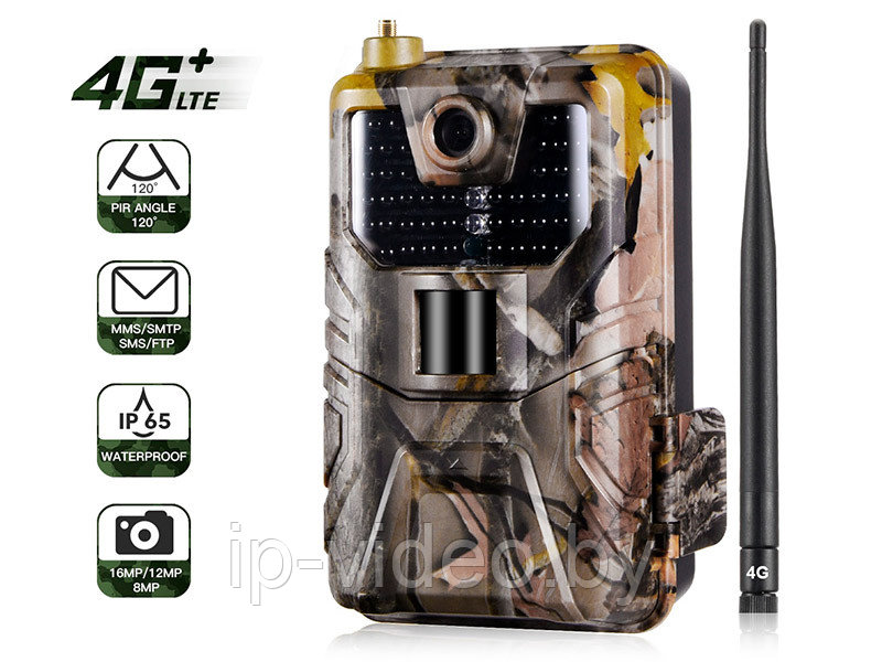 Фотоловушка Suntek HC-900LTE 4G / Лесная камера 24 МП с видео Full HD и отправкой фото по MMS и e-ma