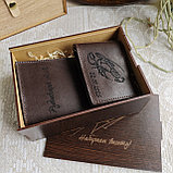 Подарочный набор: кошелёк зажим + обложка для паспорта, фото 5