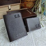 Подарочный набор: кошелёк зажим + обложка для паспорта, фото 9