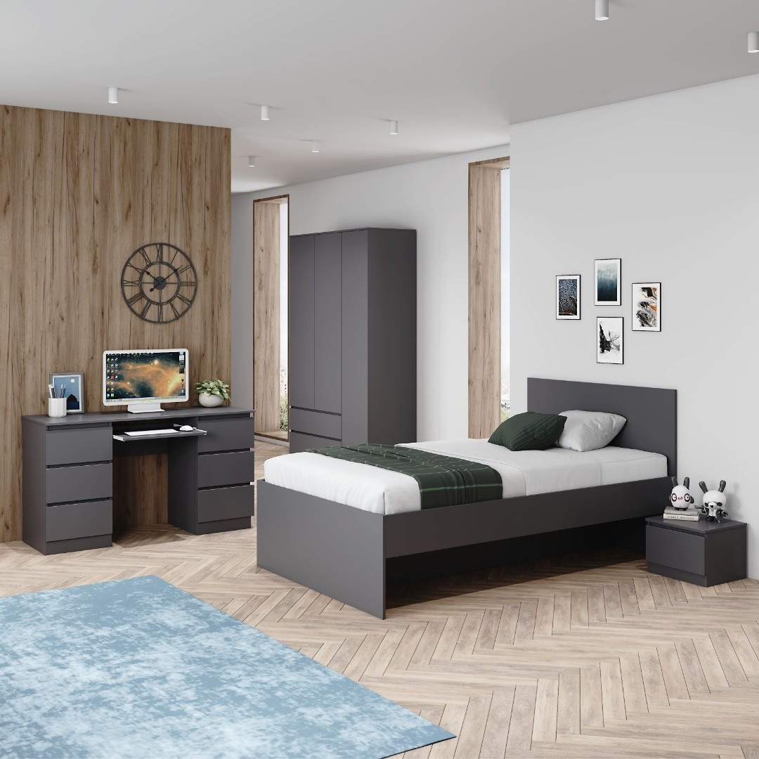 Кровать Мори КРМЯ 900.1/1 - Графит (ДСВ Мебель) - фото 4 - id-p241014630
