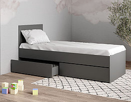 Кровать Мори КРМЯ 900.1/1 с ящиком Мори МЯ 995.2 - Графит (ДСВ Мебель)