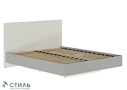 Кровать Селена КР-002 с ортопедическим основанием и ПМ - Шиншилла серая / Кварц Грей Софт (МК Стиль)