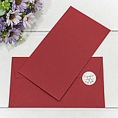 Конверт для денег, 16,9*9,4 см., 10 шт./уп.. бордо