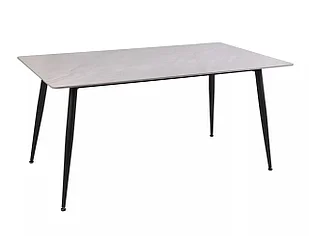Стол обеденный SIGNAL RION серый лак/черный 160/90