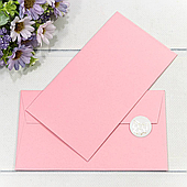 Конверт для денег, 16,9*9,4 см., 10 шт./уп.. тепло-розовый