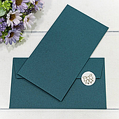 Конверт для денег, 16,9*9,4 см., 10 шт./уп.. темно-бирюзовый