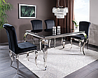 Стол обеденный SIGNAL PRINCE черный/хром 180/90, фото 2