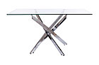 Стол обеденный SIGNAL AGIS II прозрачный/хром 140/80, фото 3