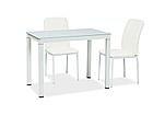 Стол обеденный SIGNAL GALANT белый/белый 100/60, фото 2